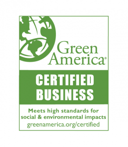 Green Certified Company logo. North Coast Organics is certified green by Green America.