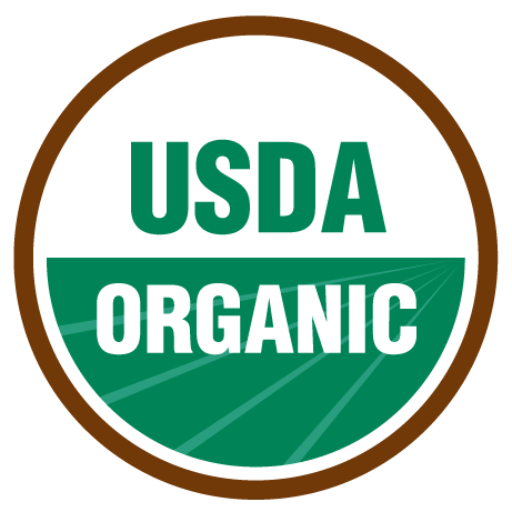 USDA organic seal logo. Our organic deodorant is aluminum free.